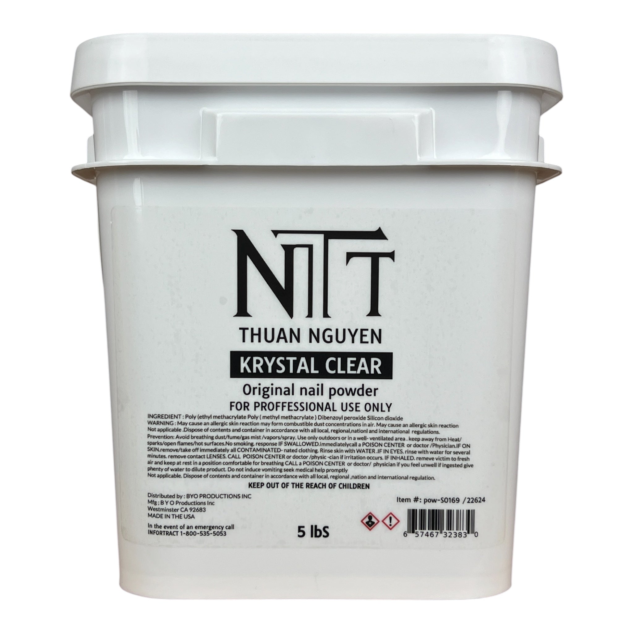 NTT Krystal Clear Nail Powder 5lbs [Buy 1 Free 1 Base 1 Top Rocky TPO HEMA Free]