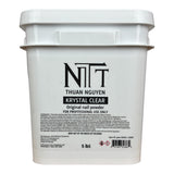 NTT Krystal Clear Nail Powder 5lbs [Buy 1 Free 1 Base 1 Top Rocky TPO HEMA Free]