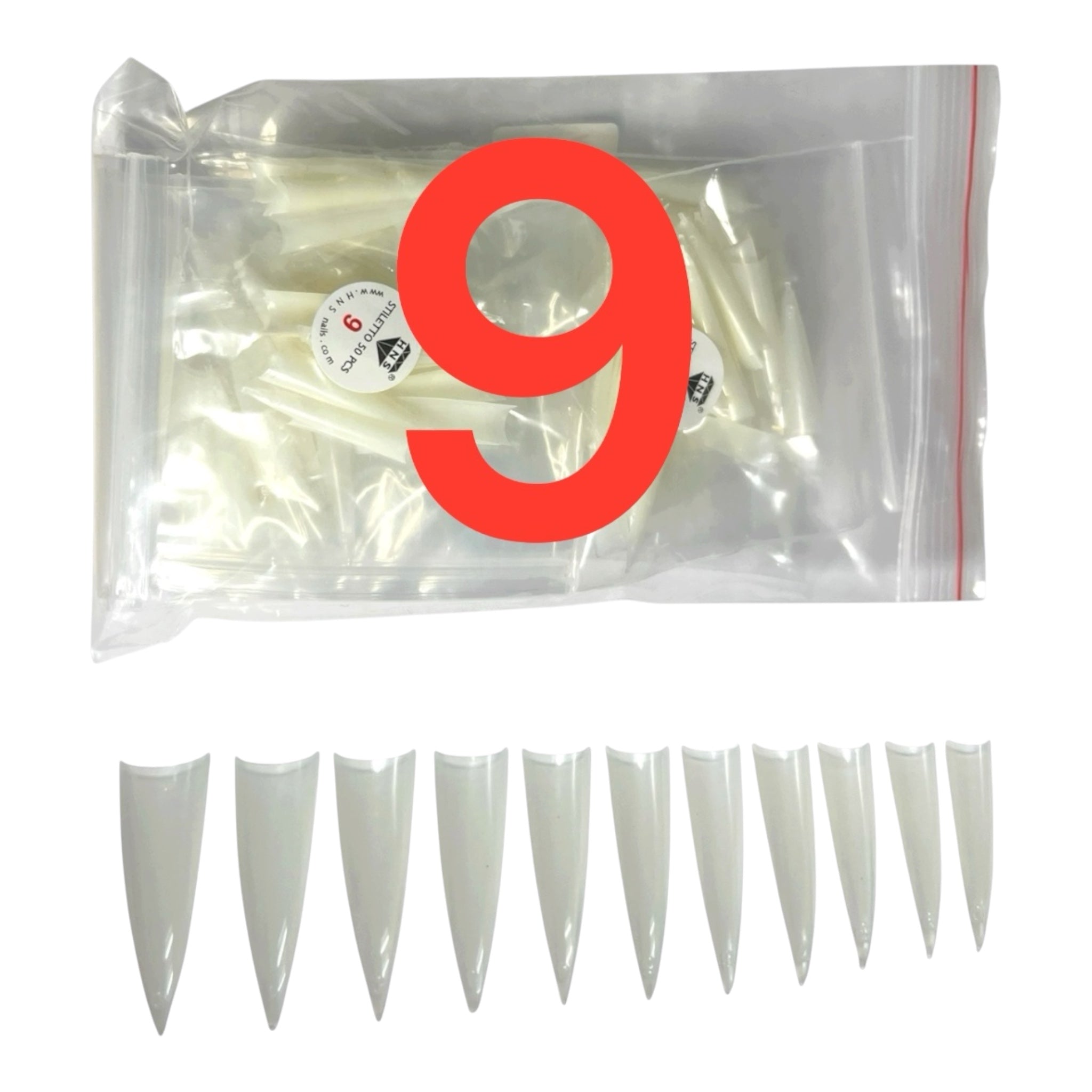 HNS NATURAL STILETTO STRAIGHT TIP