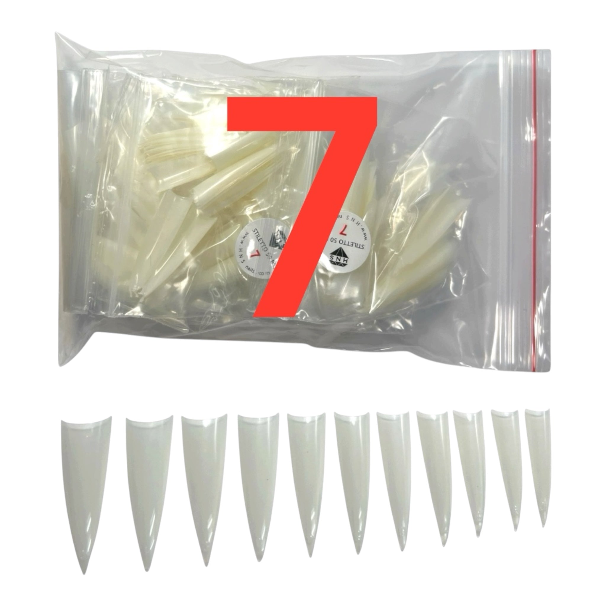 HNS NATURAL STILETTO STRAIGHT TIP