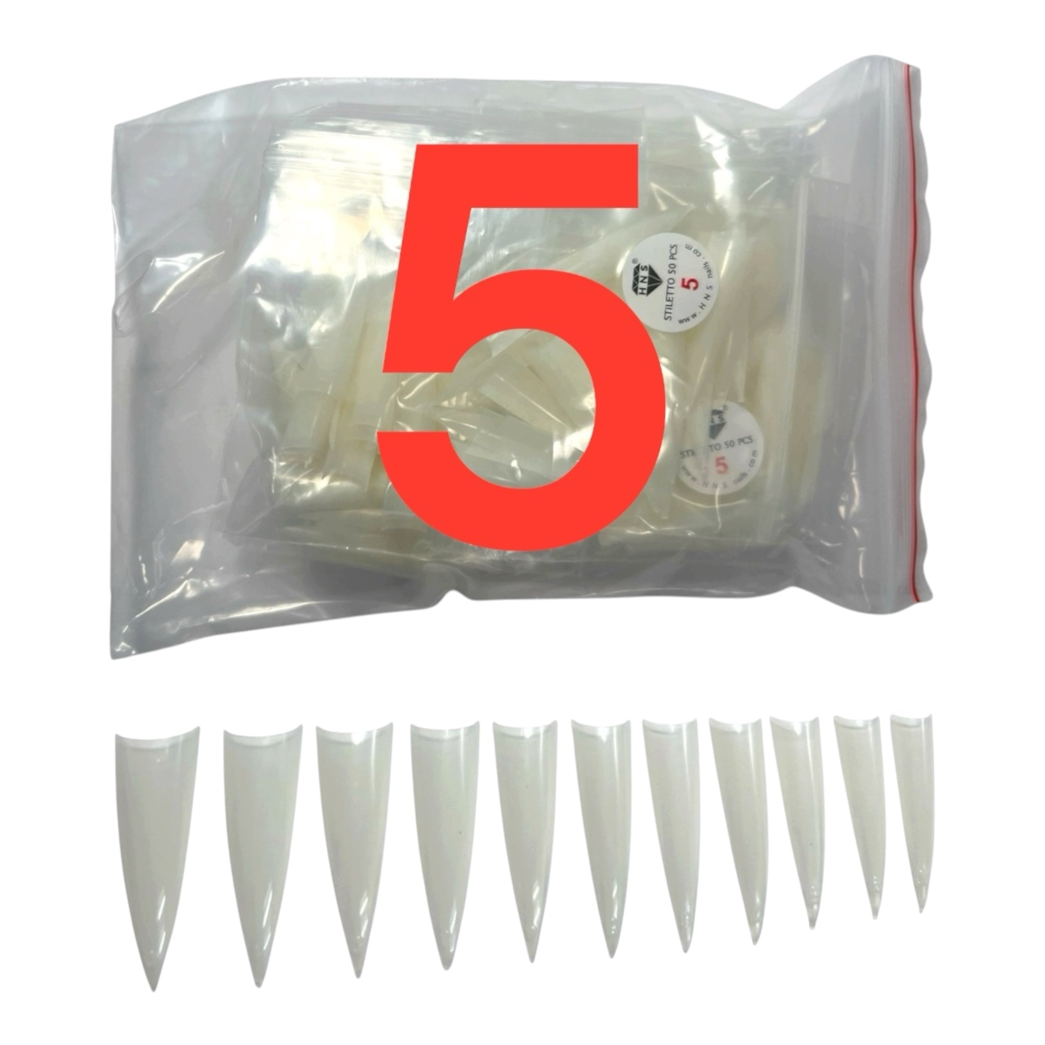 HNS NATURAL STILETTO STRAIGHT TIP