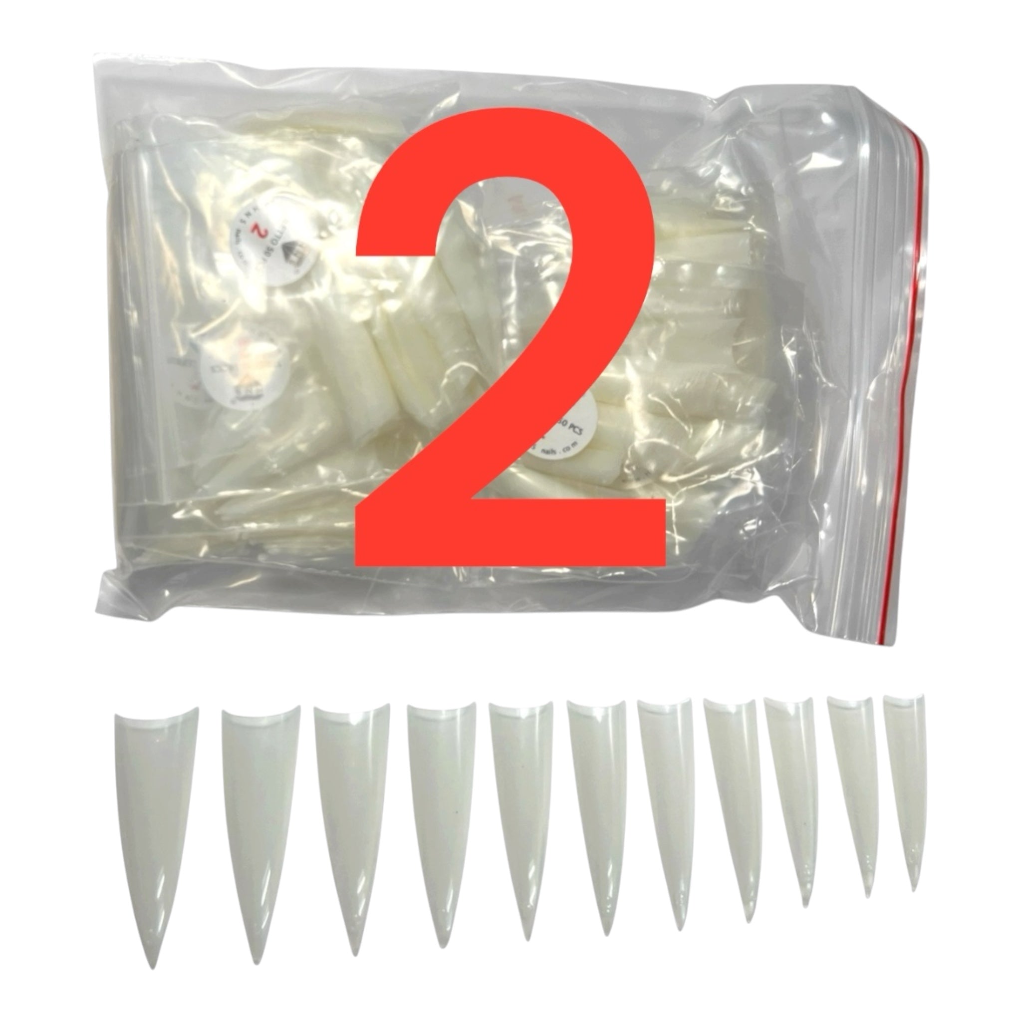 HNS NATURAL STILETTO STRAIGHT TIP