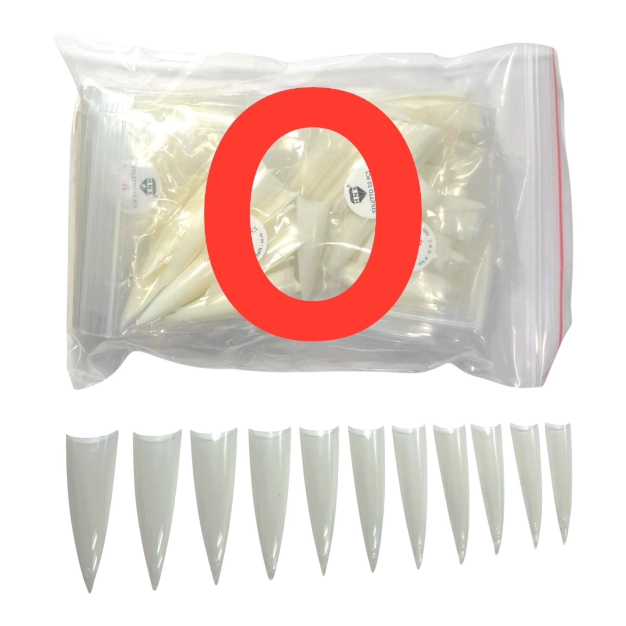 HNS NATURAL STILETTO STRAIGHT TIP