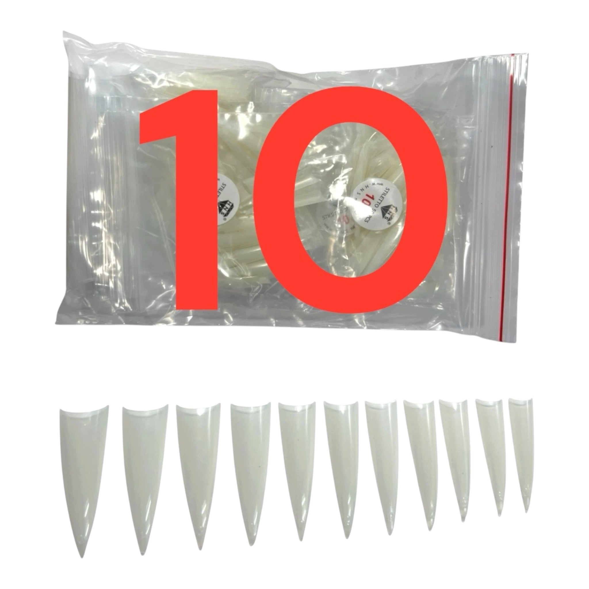 HNS NATURAL STILETTO STRAIGHT TIP