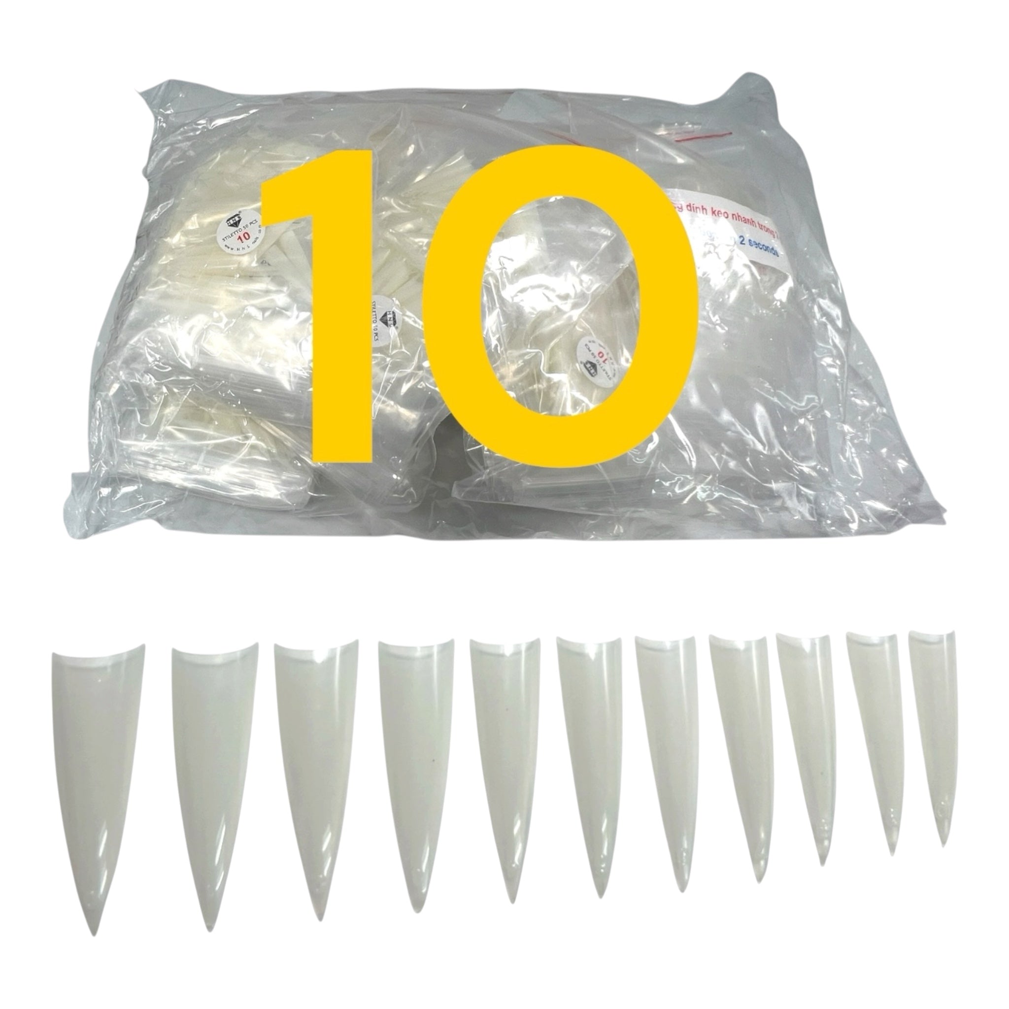 HNS NATURAL STILETTO STRAIGHT TIP