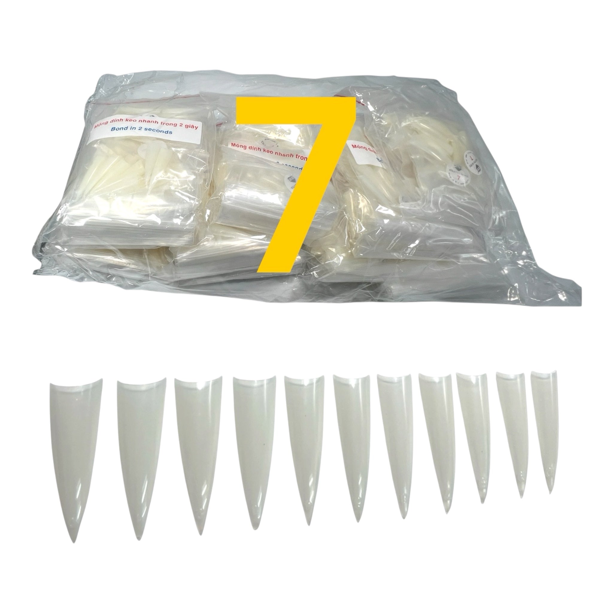 HNS NATURAL STILETTO STRAIGHT TIP
