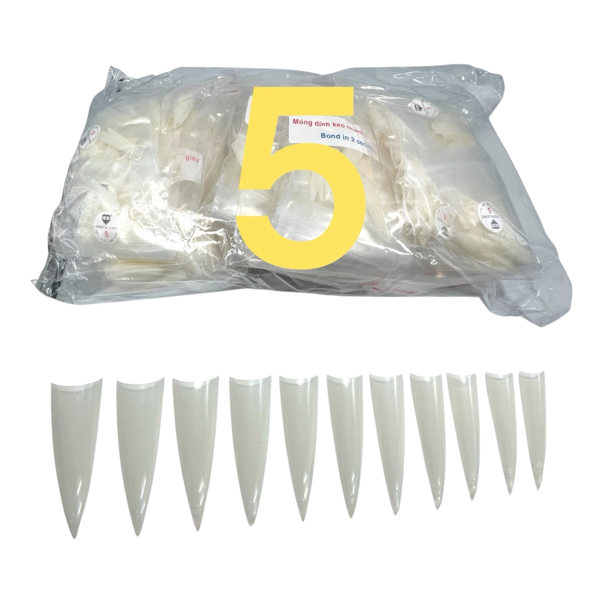 HNS NATURAL STILETTO STRAIGHT TIP
