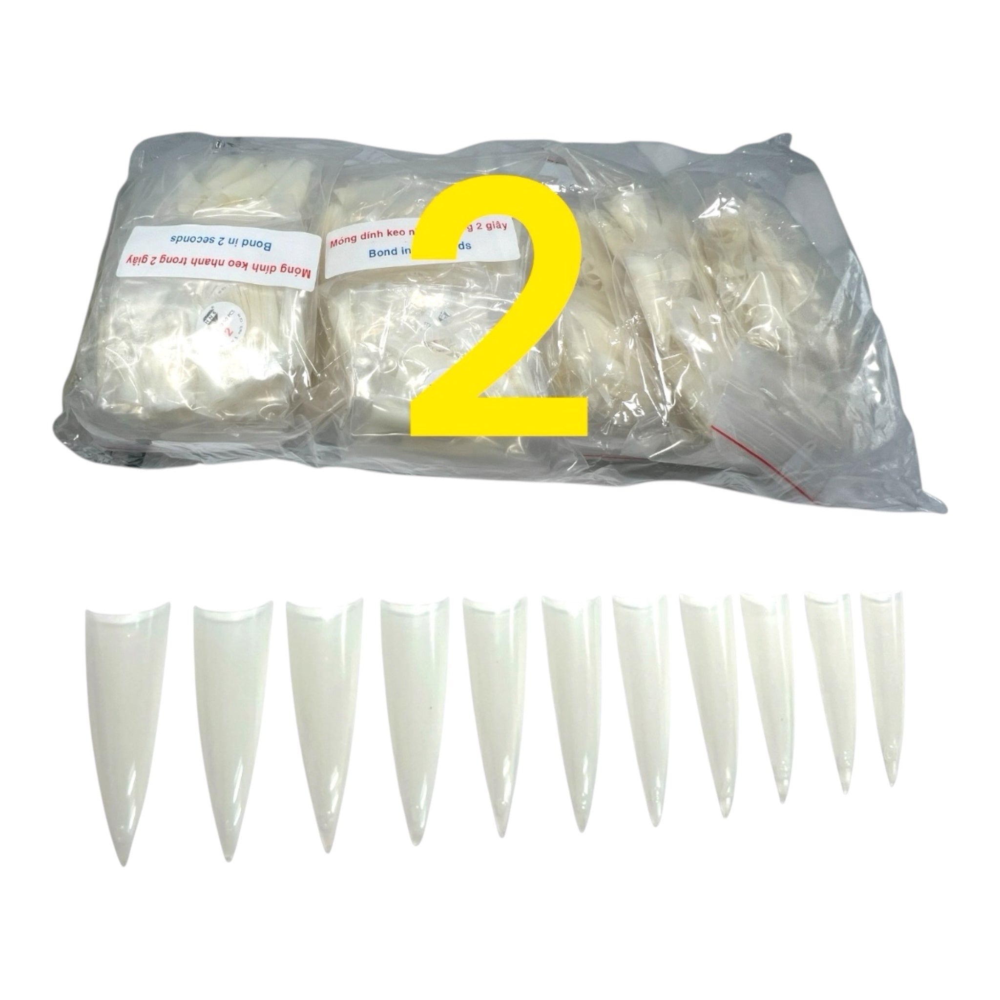 HNS NATURAL STILETTO STRAIGHT TIP
