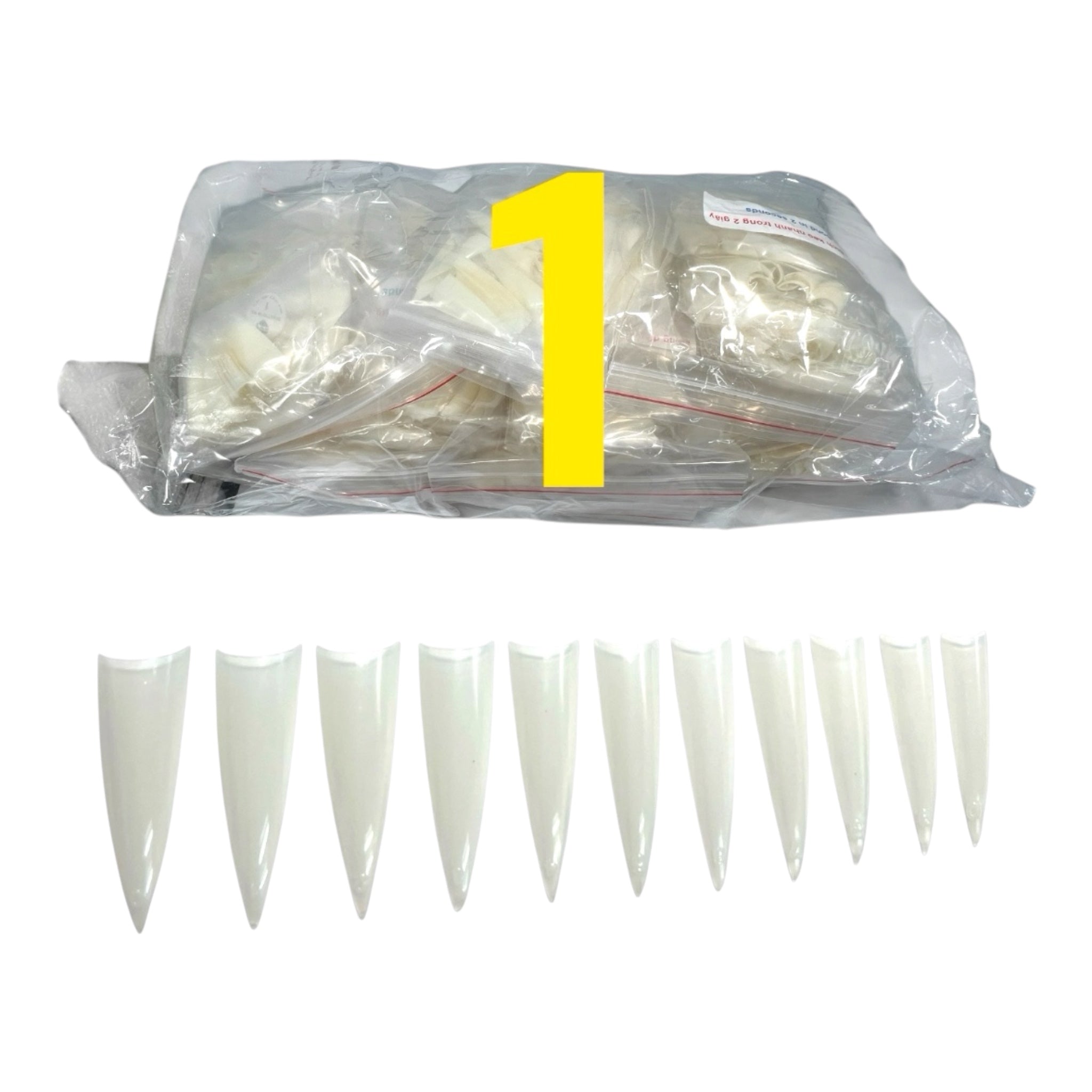 HNS NATURAL STILETTO STRAIGHT TIP
