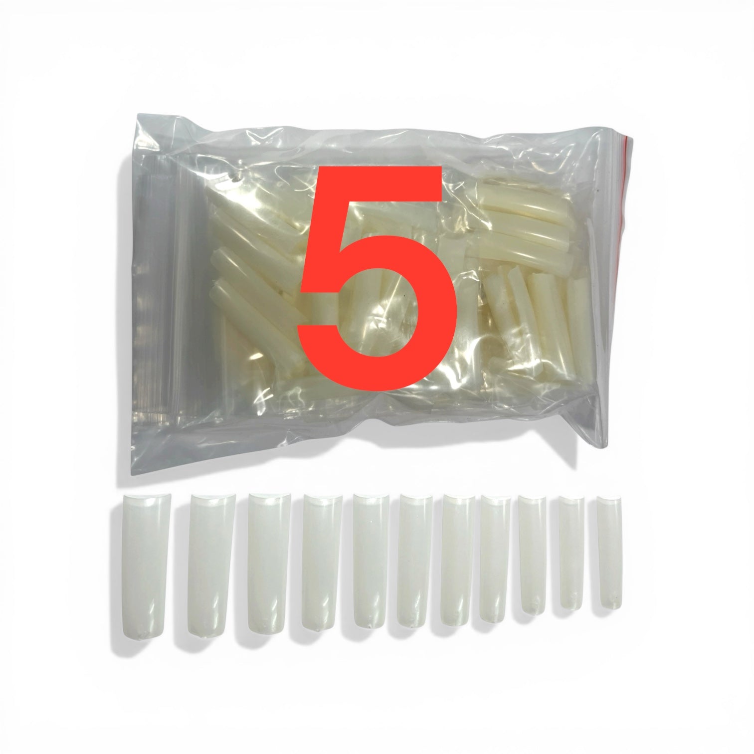 HNS NATURAL SQUARE STRAIGHT NAIL TIP