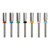 HNS DIAMOND NAIL DRILL BITS 3/32" LARGE BARREL  CROSS CUT (SILVER)