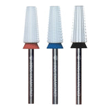 HNS DIAMOND NAIL DRILL BITS 3/32" BARREL 2 WAY CERAMIC TAPERRD WHITE