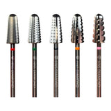 HNS DIAMOND NAIL DRILL BITS 3/32" SAFETY 1 WAY VOLCANO (SILVER)