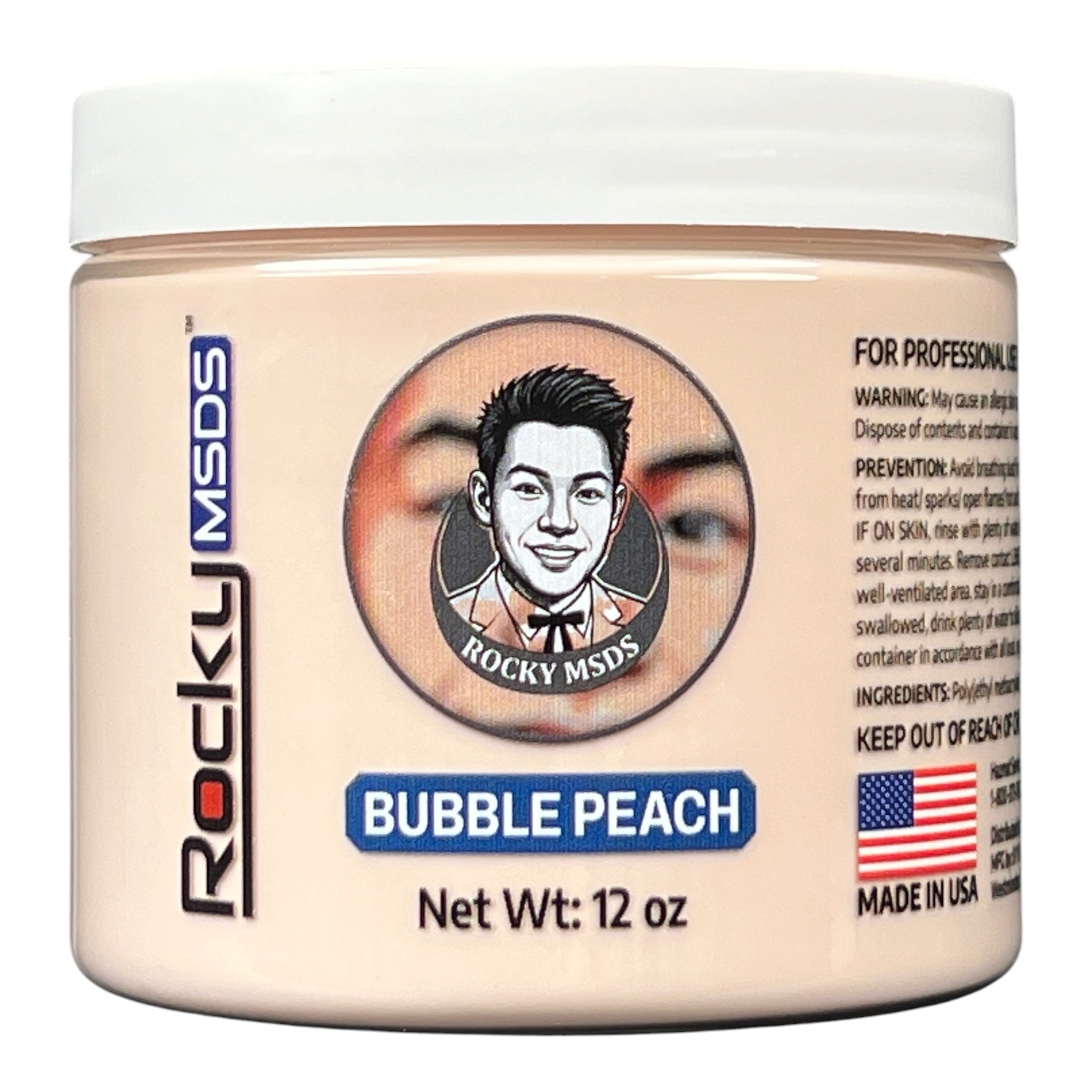 Rocky MSDS Bubble Peach Nail Powder 12 oz