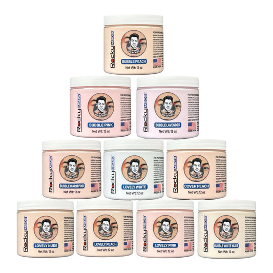 Rocky MSDS  Collections SET 10 COLOR Nail Powder 12 oz HOT DEALS