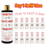 DND Gel Top Coat #400, 16 fl oz Value Size, Scratch Proof & Super Shiny