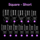 Cre8tion Special Shape Tip Square Clear - Short
