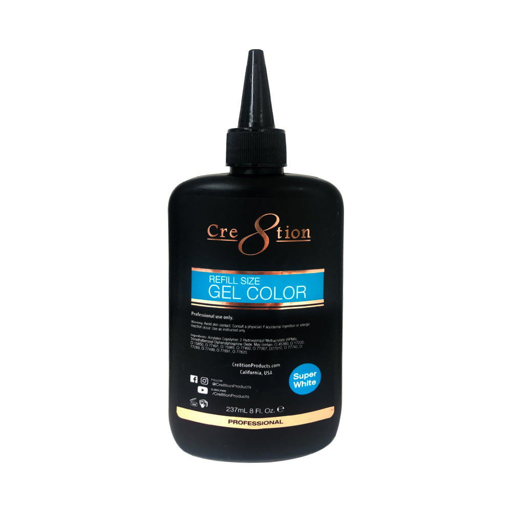 Cre8tion Soak Off Gel - Super White