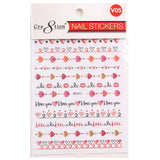 Cre8tion Nail Art Sticker Valentine (12 Styles)