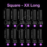 Cre8tion Special Shape Tip Square Clear - Extra Extra Long