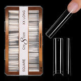 Cre8tion Special Shape Tip Square Clear - Extra Extra Long