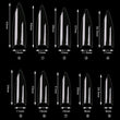 Cre8tion Special Shape - 12 Wide Stiletto 500 pcs./box