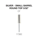 Cre8tion Silver Carbide- Small Barrel-Round Top- 3/32"