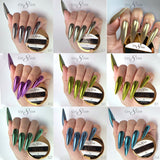 Cre8tion Chrome Nail Art Effect 1g - Full set 18 Colors (#37 - #54) w/ 1 Chrome Base & 1 Chrome Top 0.5oz
