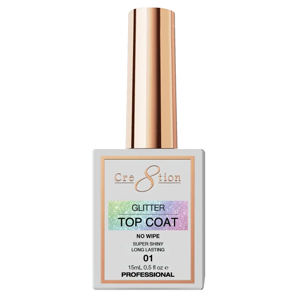 Cre8tion Glitter Top Coat 0.5oz 01