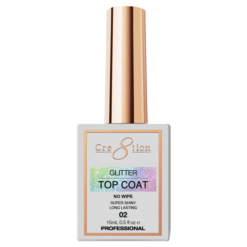 Cre8tion Glitter Top Coat 0.5oz 02