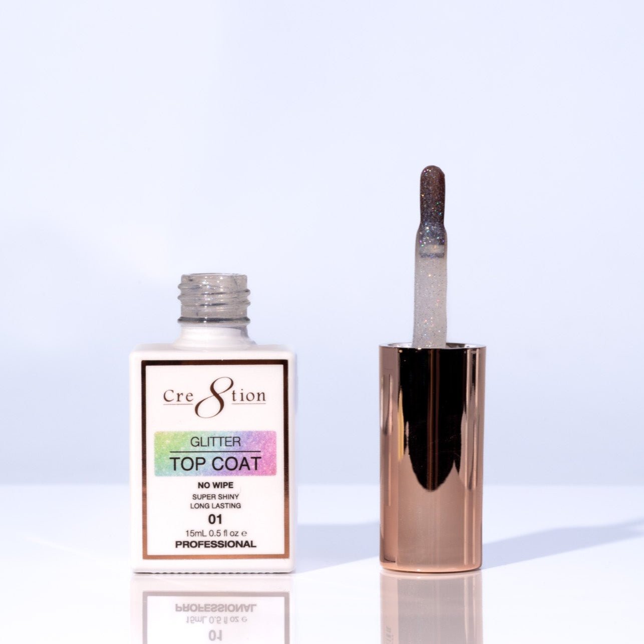 Cre8tion Glitter Top Coat 0.5oz 02