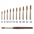 Cre8tion Kolinsky Acrylic Brush - Brown Handle