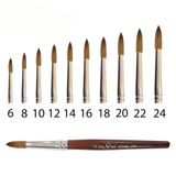 Cre8tion Kolinsky Acrylic Brush - Brown Handle
