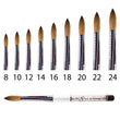 Cre8tion Kolinsky Acrylic Brush - Rhinestone Handle