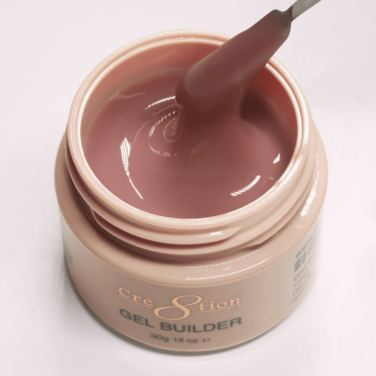 Cre8tion Overlay/Builder Gel in Jar 1oz - Hema Free/TPO Free - Low Heat - 16 Smoky Cocoa Velvet