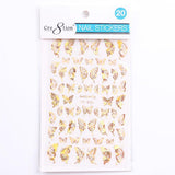 Cre8tion Nail Art Sticker Butterfly (42 Styles)