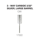 Cre8tion 3-Way Carbide Silver, Large Barrel 3/32"