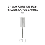 Cre8tion 3-Way Carbide Silver, Large Barrel 3/32"