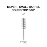 Cre8tion Silver Carbide- Small Barrel-Round Top- 3/32"