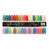 Cre8tion Glow in the Dark Gel 0.5oz - Full Set 36 colors w/ 3 Top Glow in the Dark 0.5oz & 1 Color Chart