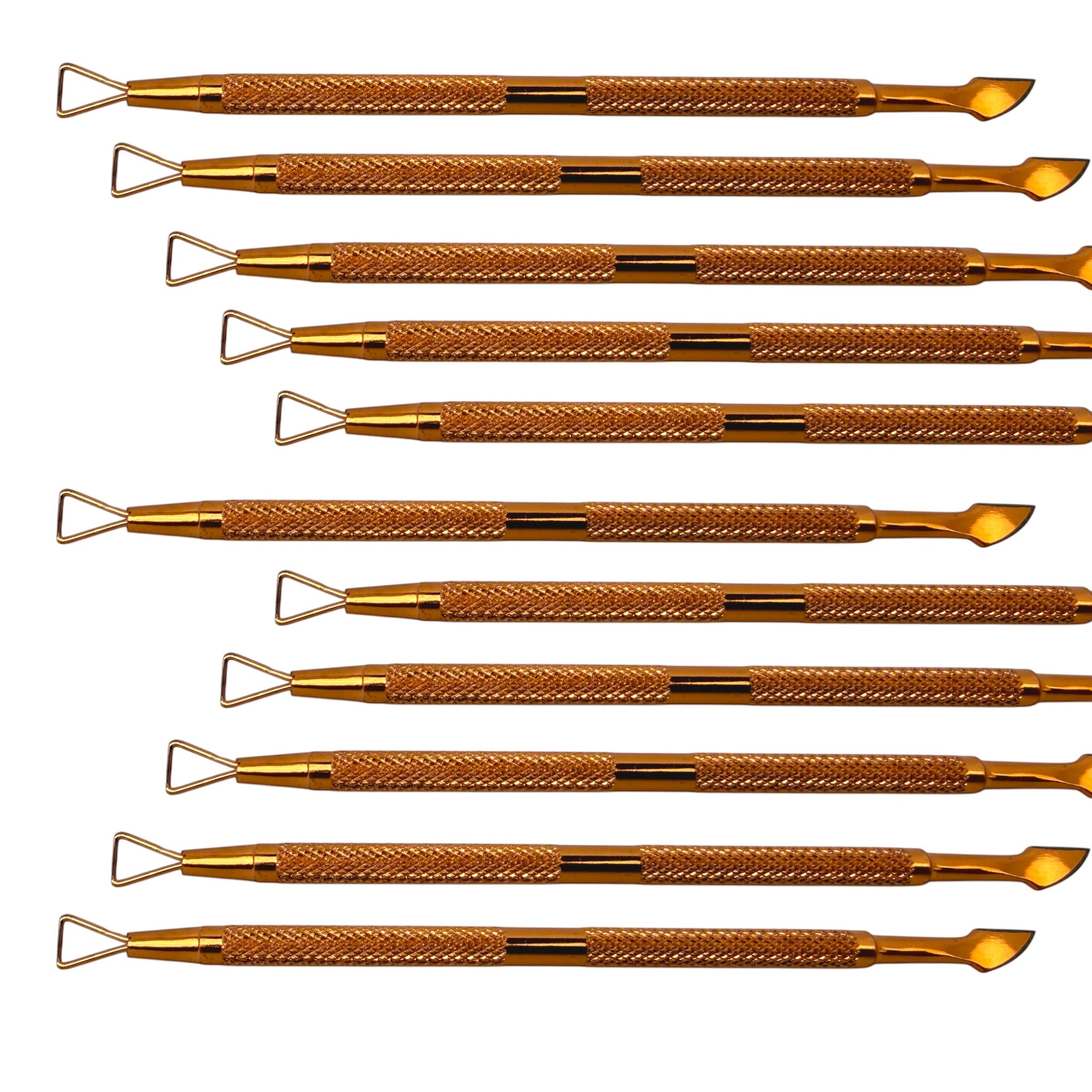 Gold Cuticle Pusher and Cutter Set Dead Skin Nail Cleaner Tools Professional