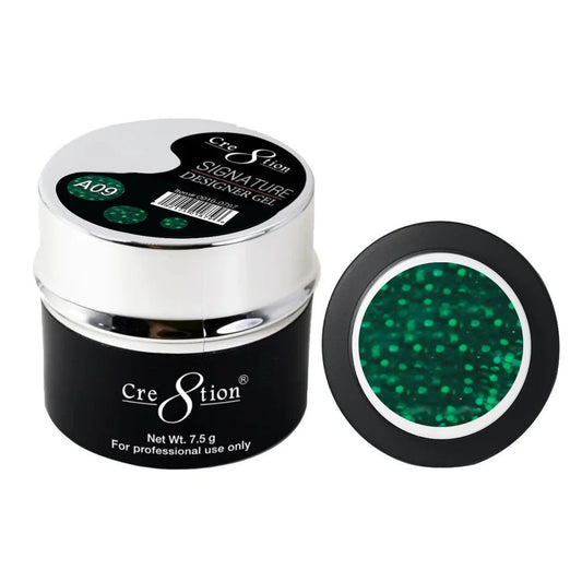 Cre8tion Signature Designer Gel 7.5 g - 0.26oz A09 Platinum Green