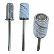 My Store 3-piece professional nail drill bit set including a metal cuticle bit and two abrasive sanding bands.
