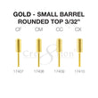 Cre8tion Gold Carbide- Small Barrel-Round Top- 3/32"