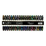 Cre8tion Chameleon Flakes Nail Art Effect 0.5g - Full set 40 colors w/ 6 Top Diamond 0.5oz & 1 Set Color Chart