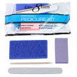 Cre8tion Disposable Kit C Pedicure: 1 Slim Buffer, 1 Blue Pumice Sponge, 1 Mini Zebra Nail File, 1 Wood Pusher