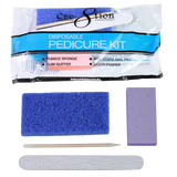Cre8tion Disposable Kit C Pedicure: 1 Slim Buffer, 1 Blue Pumice Sponge, 1 Mini Zebra Nail File, 1 Wood Pusher